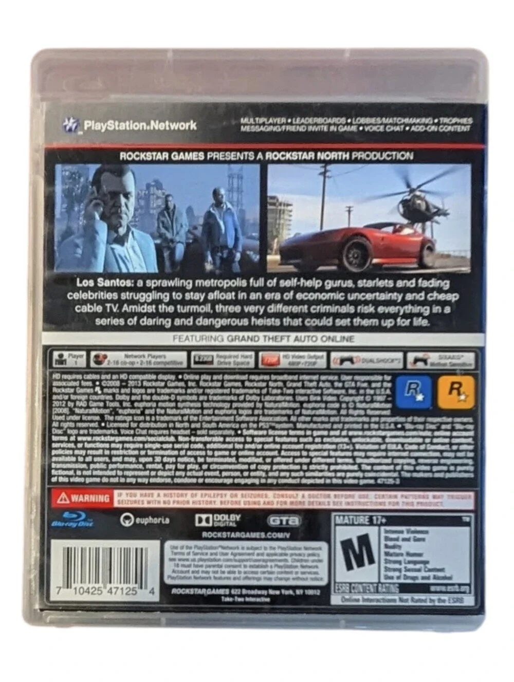 Grand Theft Auto V (GTA V) PlayStation 3